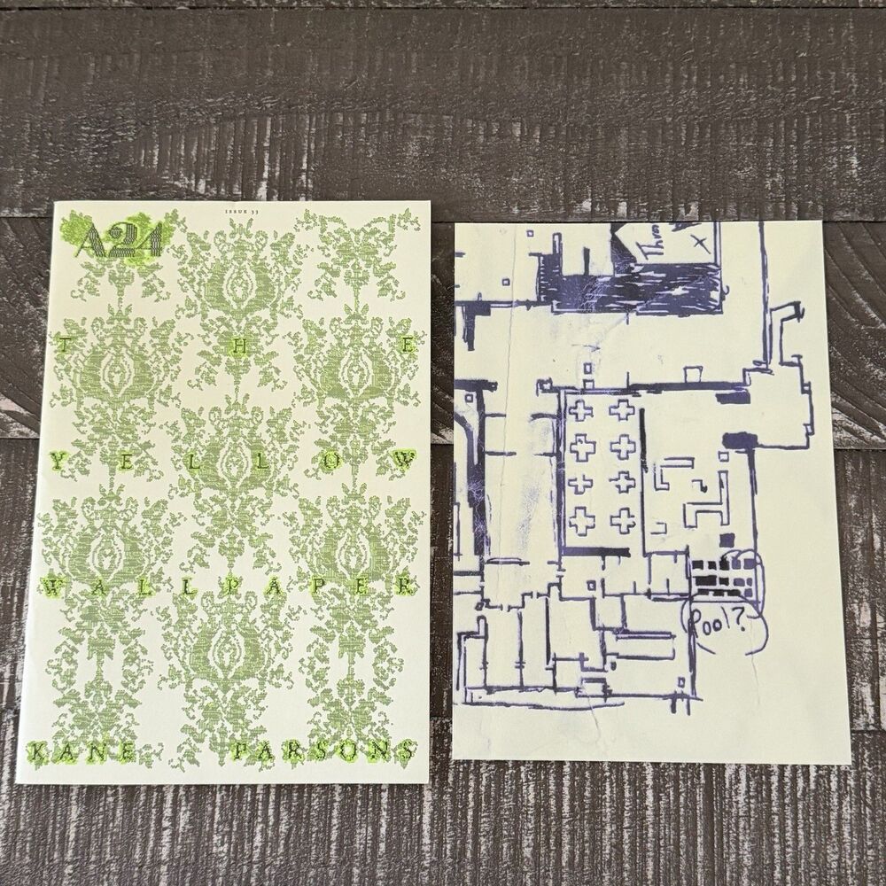A24 Backrooms The yellow Wallpaper Kane Parsons Zine W/ Map New Pool Throne Room